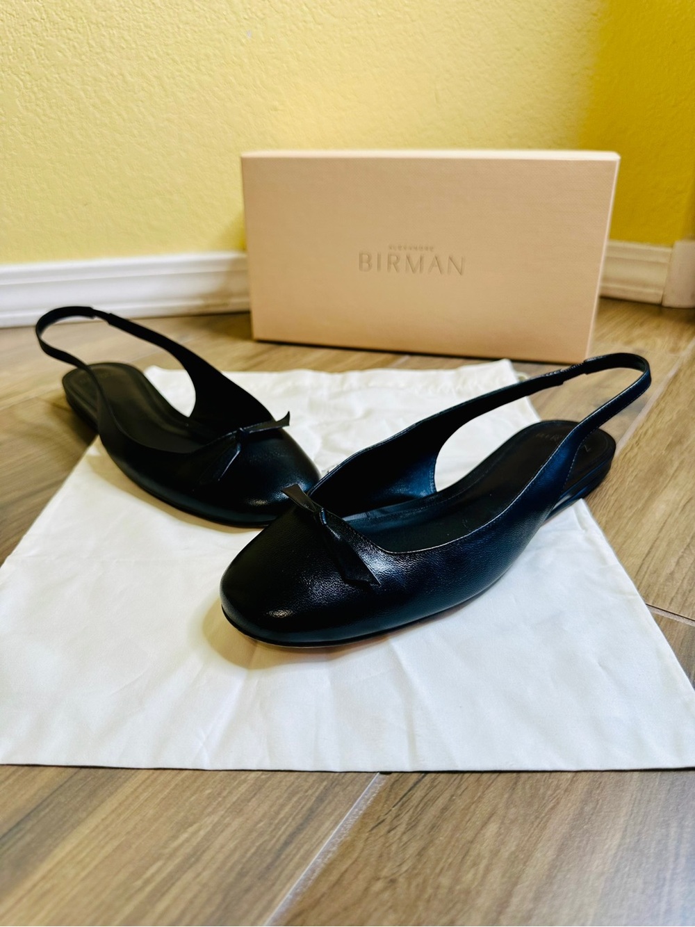 Alexandre Birman Slim Clarita Slingback Flats with Bow